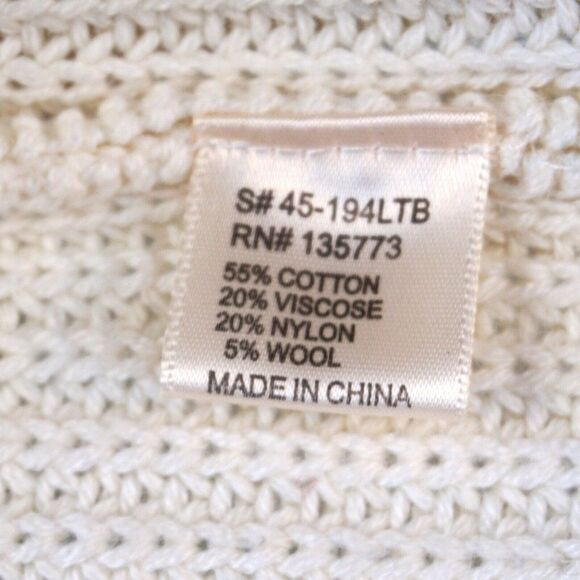 Olivaceous Cream Mock Neck Sleeveless Split Hem Knit Sweater Dress Size Small - Picture 11 of 12